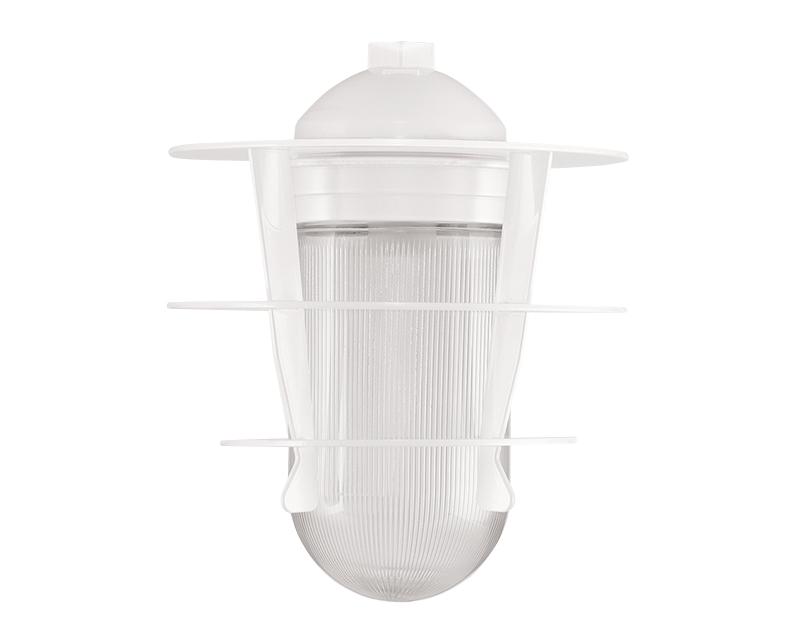 1 Lamp 100w Incandescent, Brigitte Reflector, Elongated Prismatic Globe